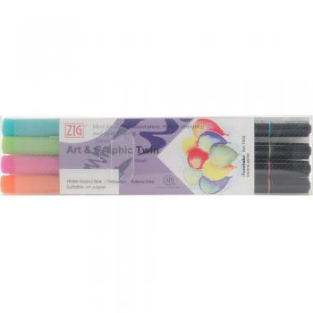 Zig Graphic Summer Twin‑Tip Marker Bundle – 4