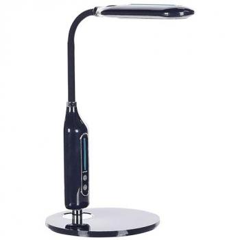 Éclairage de bureau noir en silicone et acier, 38 cm, LED à bras amovible Cygnus