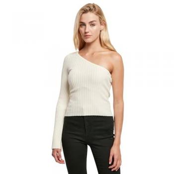 URBAN CLASSICS Damen Feinstrickpullover mit einem Arm