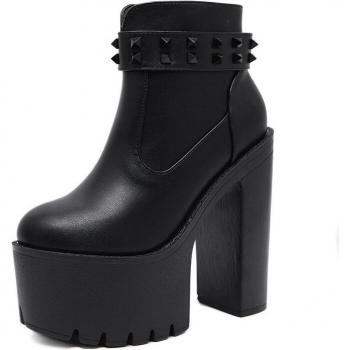 Gothic Style Women’s Chunky Heel Ankle Boots