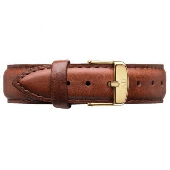 18 mm Gold‑Accented St Mawes Leather Strap – DW