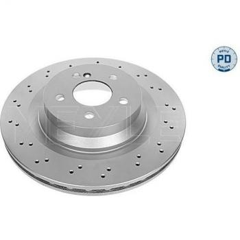Disque de frein MEYLE 015 523 0017/PD, arrières, 330 mm, 5 fentes, revêtement zingué