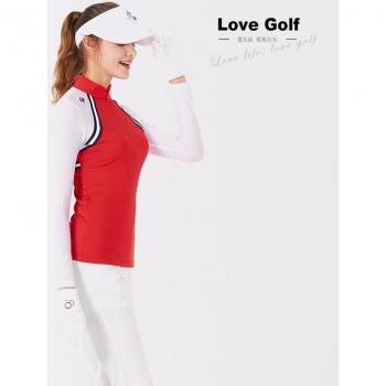 T-shirt de golf féminin, rouge, LG17005, à séchage rapide