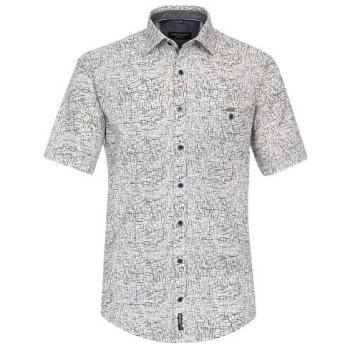 Kurzarmhemd CASAMODA CASAMODA Freizeithemd Kurzarm Print Gr. XL, Herren, 100% Baumwolle