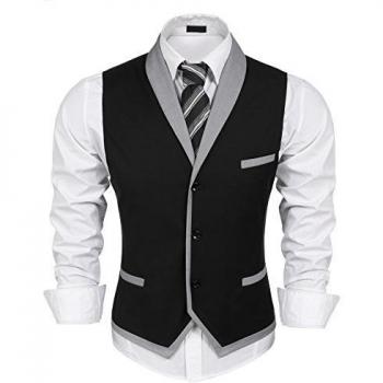 Col en V Gilet Mariage Chic