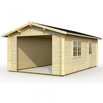 Palmako Garage Irene/Roger 426x598x276 cm ohne Tor, naturbelassen