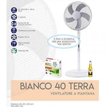 Ventilatore a piantana 5 pale bianco 40 – CFG