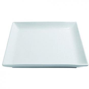 Lot 6 assiettes plates carrées Clelia – Porcelaine fine – 160 mm x 160 mm
