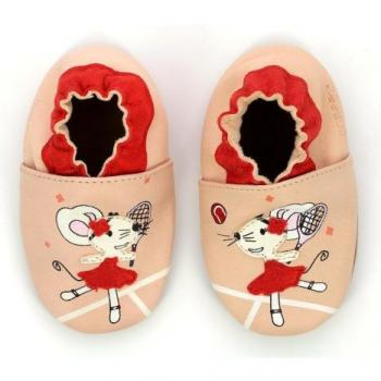 Chaussons souples Tennis Mouse rose