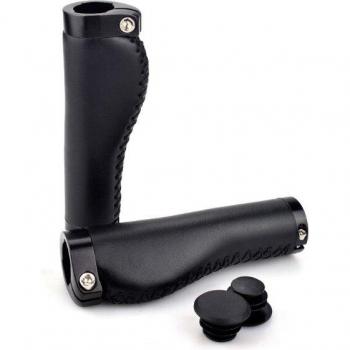 Folding Bicycle PU Leather Handle Grips 1 Pair