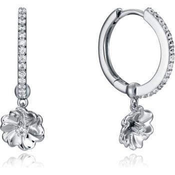 Pendientes Viceroy de aro con circonitas y flores