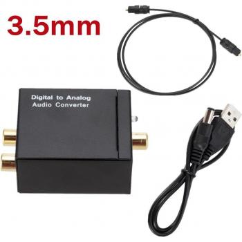 BGGQGG Convertidor de Fibra Óptica a RCA L/R