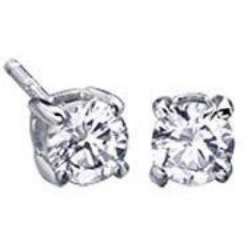 Pendientes Signature de Plata con baño de Platino y Circonitas VIDAL & VIDAL