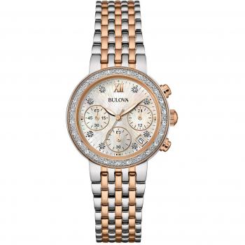 Bulova Two-tone Steel and Gold Plate Chronograph Watch