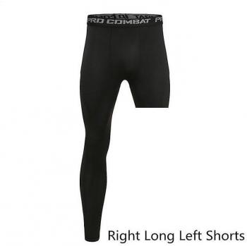 Running Tight: Capa de Compresión Unilateral, Negro, Hombre, XXL