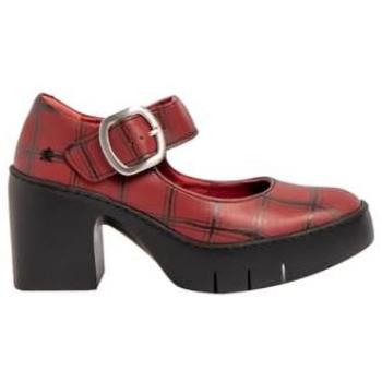 Zapatos de Tacón Plataforma Art 1653F para Mujer en Rojo Tartan
