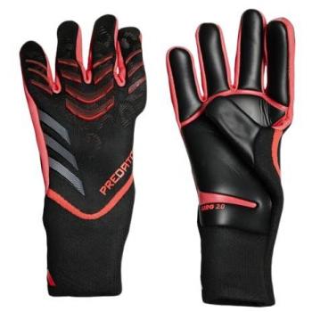 Adidas Predator Pro Goalkeeper Gloves – Black and Lucid Red, Size 9