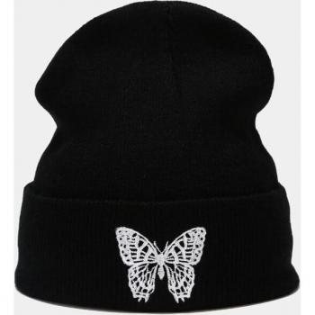 Schmetterling‑Motiv-Elastik-Hut – warme Winter‑Skihüte