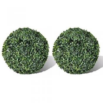 VidaXL Artificial Leaf Topiary Ball 27 cm 2 pcs