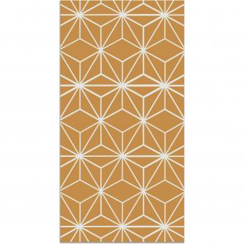 Alfombra Vinílica Diseño Estrellas Mostaza 60x250 cm