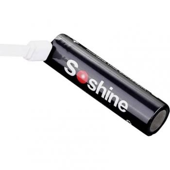 Soshine 18650 USB 3,7 V 3600 mAh Batterie Ricaricabili Micro‑B