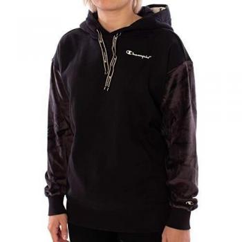 CHAMPION Damen Sweatshirt mit Kapuze in Schwarz, Größe S