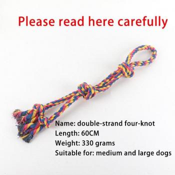 Cuerda de mordida de algodón para perros grandes, 58 cm, juguete portátil