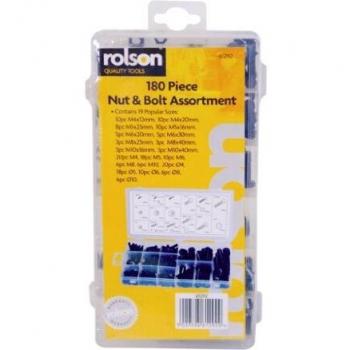 Rolson 180 Piece Nut And Bolt Set