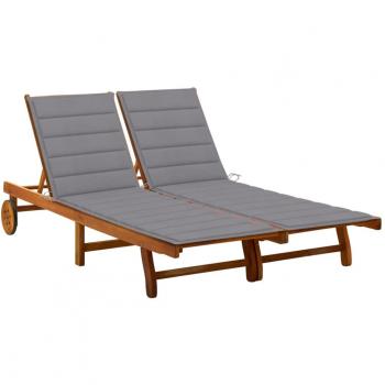 Chaire de terrasse Acacia 2 places avec coussins