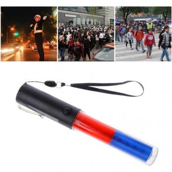 Plastic LED Traffic Wand Flashlight 4 Modes Blizzard Flash