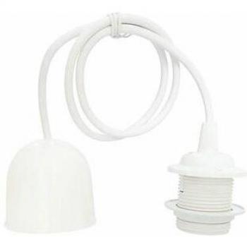 Luz Colgante Cuval E27 1M Blanca