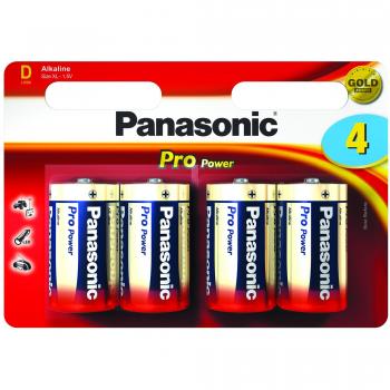 Pro Power Gold LR20 (1,5 V) – Ensemble de 4 piles Panasonic