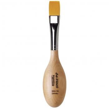 Da Vinci 324 Series – Light Brown Golden Fibres Flat Brush (Synthetic) – 13.4 × 1.35 × 30 cm