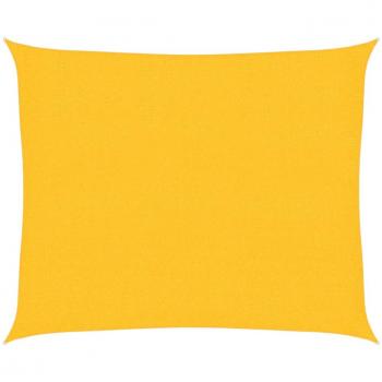 Vidaxl toldo de vela amarillo hdpe 160 g/m² 2,5x3 m