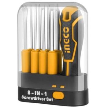 Set di Cacciaviti Intercambiabili 9pz Ingco – Punteruolo e Levachiodi