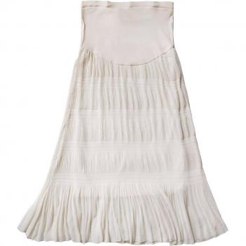 Long Maternity Skirt with High Waist