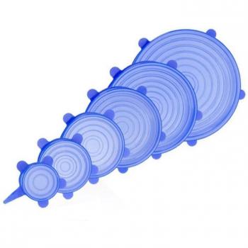 Couvercles en silicone pour conservation des aliments, 6 pièces