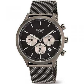Boccia 3750-06 Herrenuhr Chronograph Edelstahl