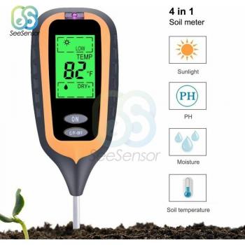 4-in-1 Digital Garden Meter for Soil Testing: pH, Moisture, Temperature, Light