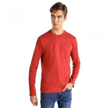 Camiseta Bendorff de Manga Larga con Logo Bordado en Relieve para Hombre (XL)