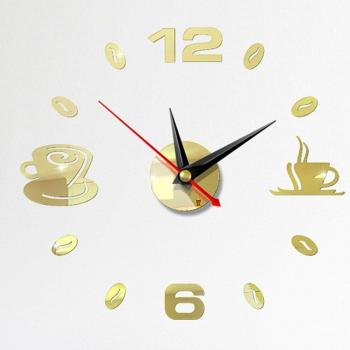 Horloge de cuisine design auto-adhésive