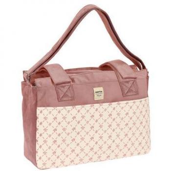 Bolso Cambiador de Pañales Safta Marsala Rosa (46 x 26 x 15 cm)