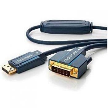 DisplayPort zu DVI-D Videoadapter 15 m – CLICKTRONIC DP20 Goldstecker