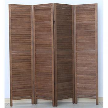 Paravento Retrattile Marrone 4 Pannelli A170×160