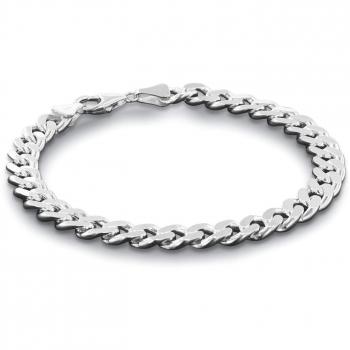 Herrenarmband Trendor 925 Silber massiv breit 8,2mm 21 cm Länge 85895-21