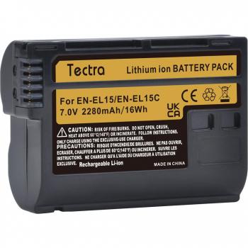 Batterie EN-EL15C 2280mAh et chargeur double LED pour Nikon D600, D610