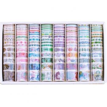 Juego de rollos de cinta adhesiva Kawaii, 120 unidades, ideal para álbumes de recortes