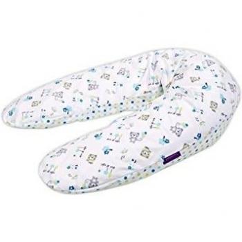 Nuk Cojín de Lactancia (190 cm, relleno silencioso de perlas EPS, funda extraíble de algodón 100%), diseño 10
