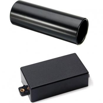 Couvercle de micro Humbucker en plastique noir pour guitare SQ ST avec glissière en acier inoxydable