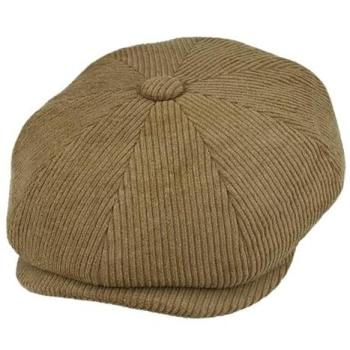 Cotton Corduroy Newsboy Cap in Tan – Size M (XPOSED)